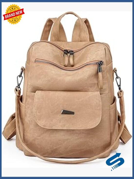 PU Leather Fashion Backpack Purse Women Shoulder Bag Travel Daypack main image 5